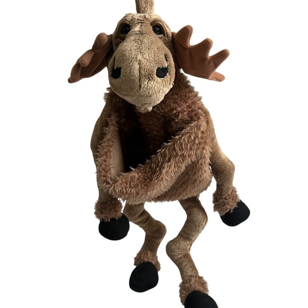Vintage Big Sky Carvers Plush Christmas Stocking Mountain‎ Mooses Brown Bearfoot